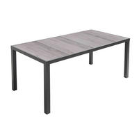 GARTENTISCH ., Grau - Grau, Metall (185/95/74cm) - Oviala