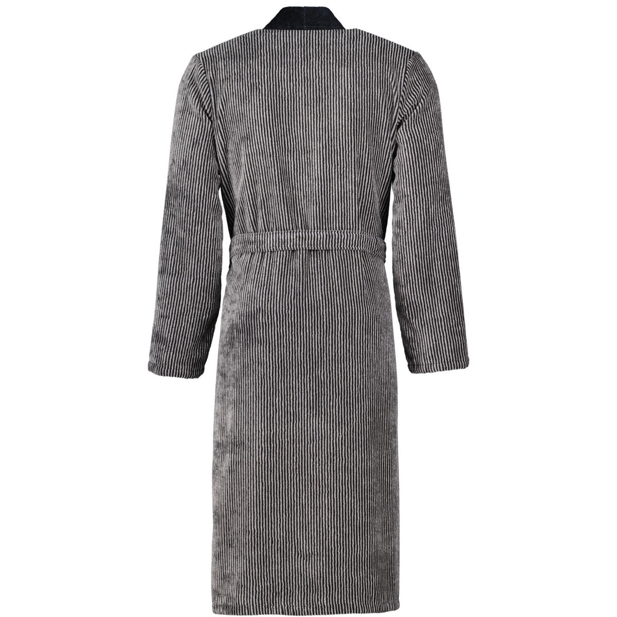 BADEMANTEL HERREN KIMONO LUXURY HOME 5840 NATUR-SCHWARZ - 97 - Schwarz, Textil (Lnull) - Cawoe