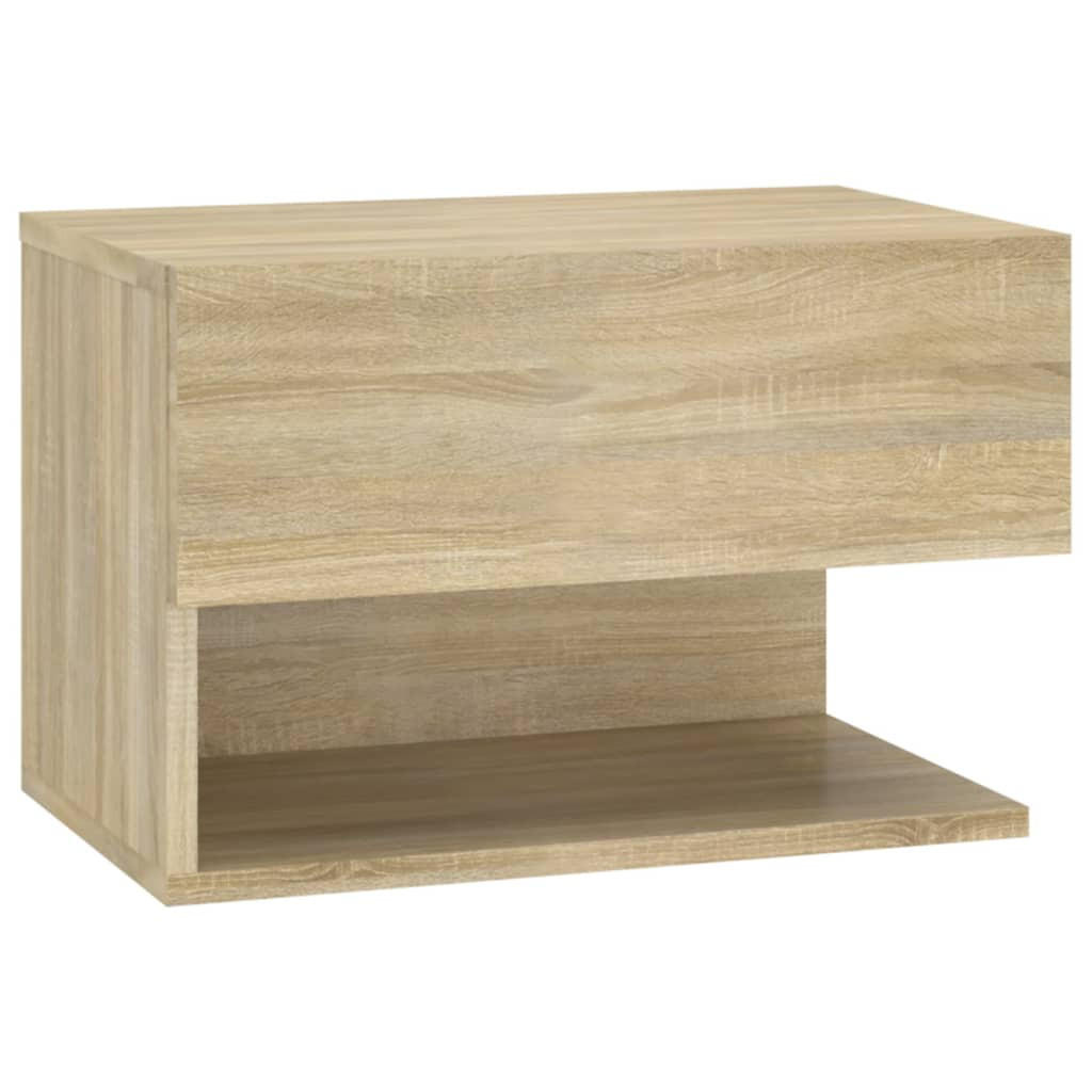 NACHTTISCH hängend mit 1 Schublade aus Holzwerkstoff in Sonoma-Eiche Dekor - Sonoma Eiche, Holz (46/30/29.5cm) - vidaXL
