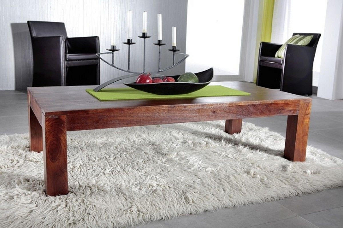 COUCHTISCH Akazie 120x75x40 nougat lackiert OXFORD #448 - Dunkelbraun, Holz (120/75/40cm) - Massivmoebel24