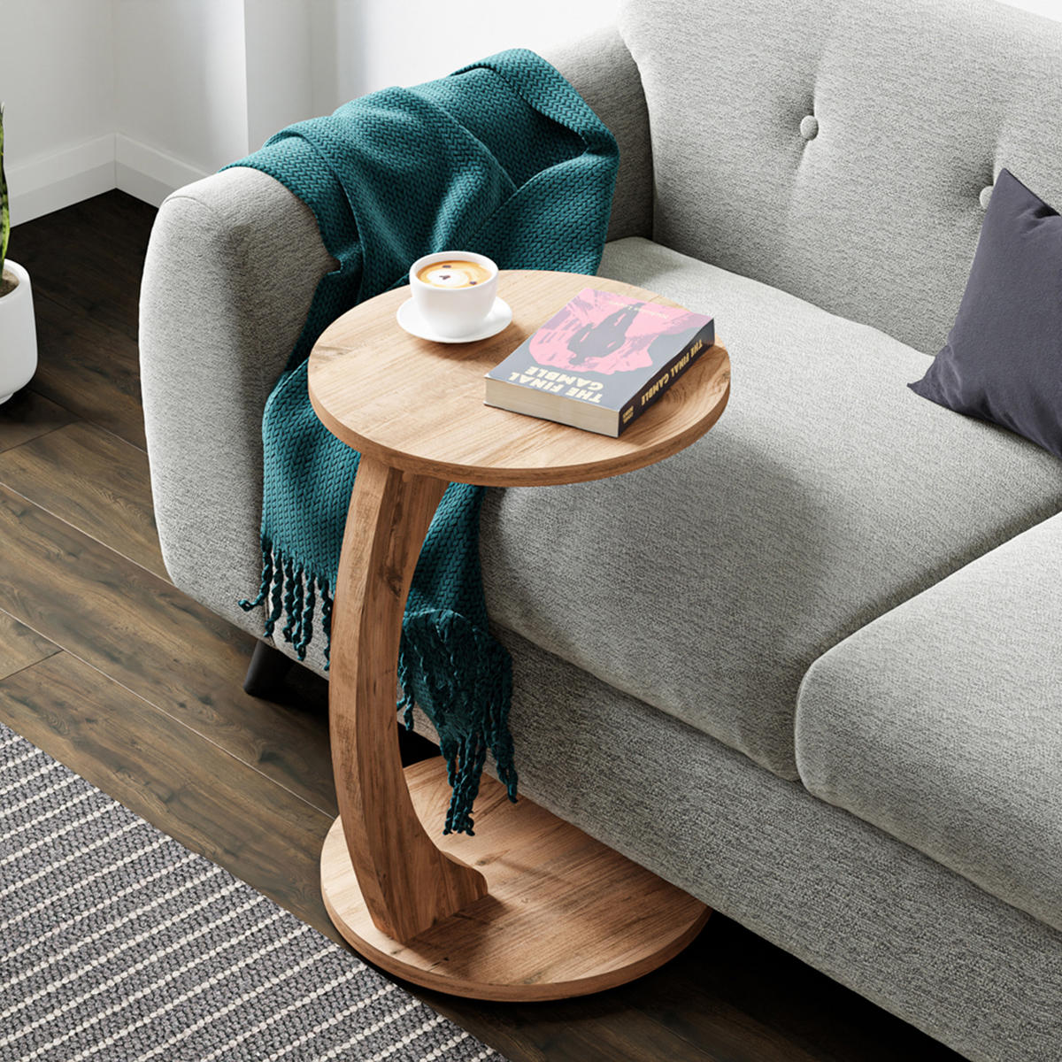 BEISTELLTISCH Holeby - Braun, Holzwerkstoff (38/38/56cm) - [en.casa]
