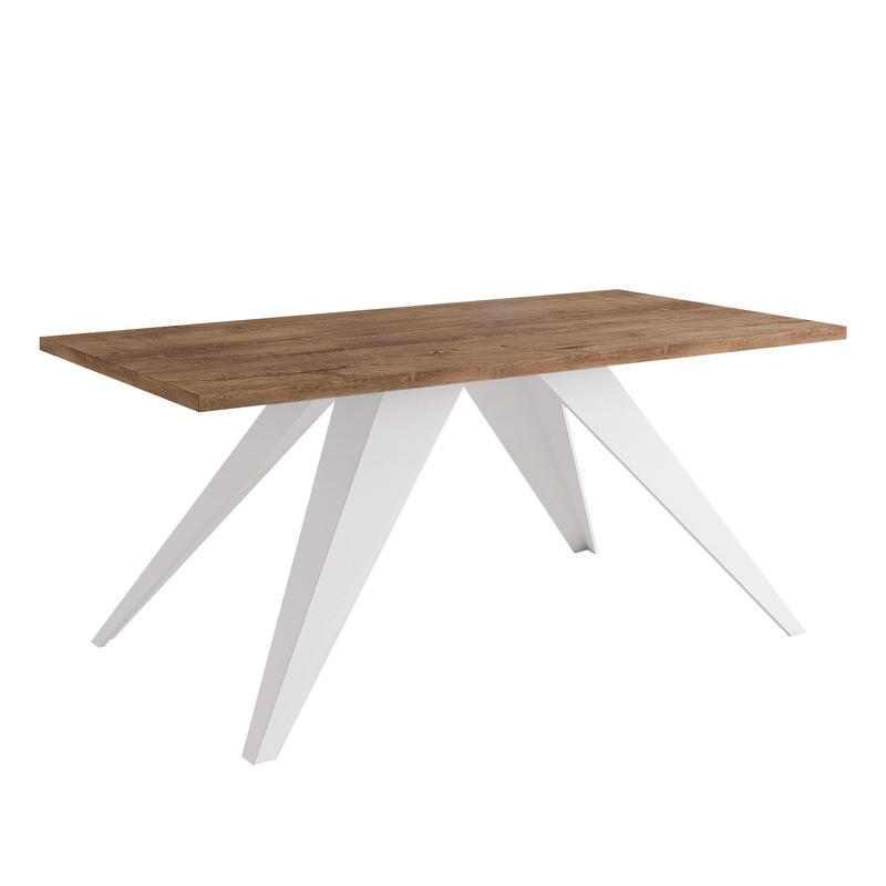 COUCHTISCH AIRA 120/60/48 cm Rechteckig, Weiß/Lefkas-Eiche - Eichefarben/Weiß, Metall (60/120/48cm) - Idohome