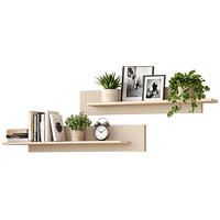 WANDBOARD-SET Kaschmir 100-120 x 20 cm, Wandregal 2-teilig hängend - Kaschmir, Holzwerkstoff (120/20/20cm) - Inn.Furn
