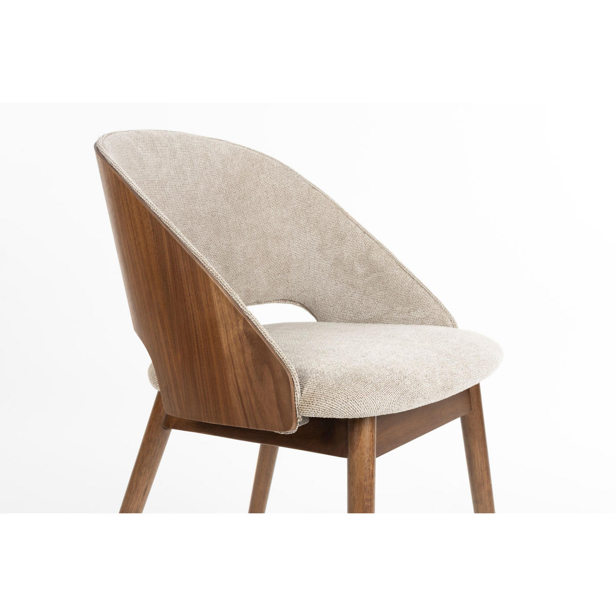 ESSZIMMERSTUHL Velore Nussbaum/ Beige - Beige, Kunststoff (49/78/58cm) - Dutchbone