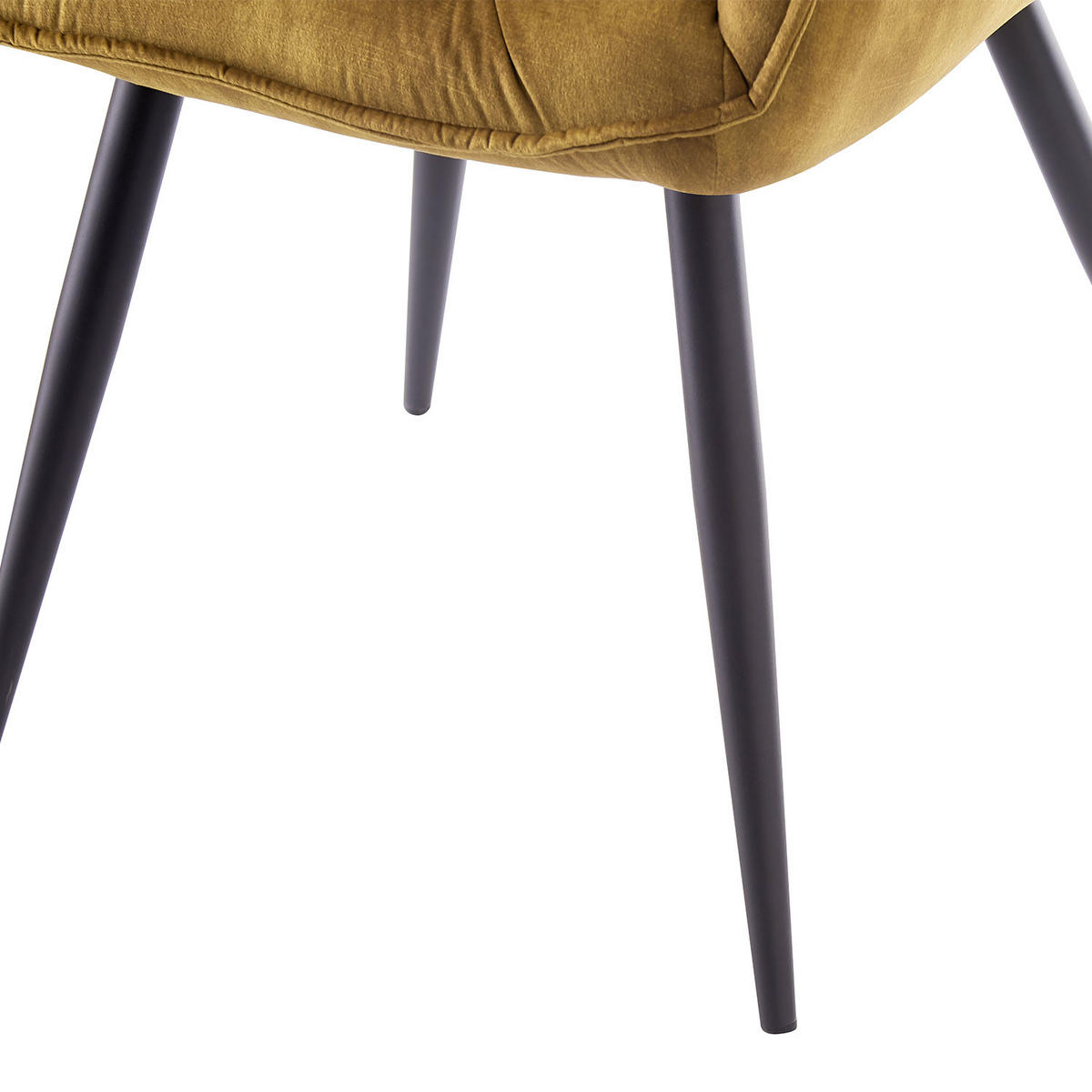 ARMLEHNSTUHL DIETER Gelb 2 Stück - Gelb, Textil/Metall (61/83/56cm) - B&D Home