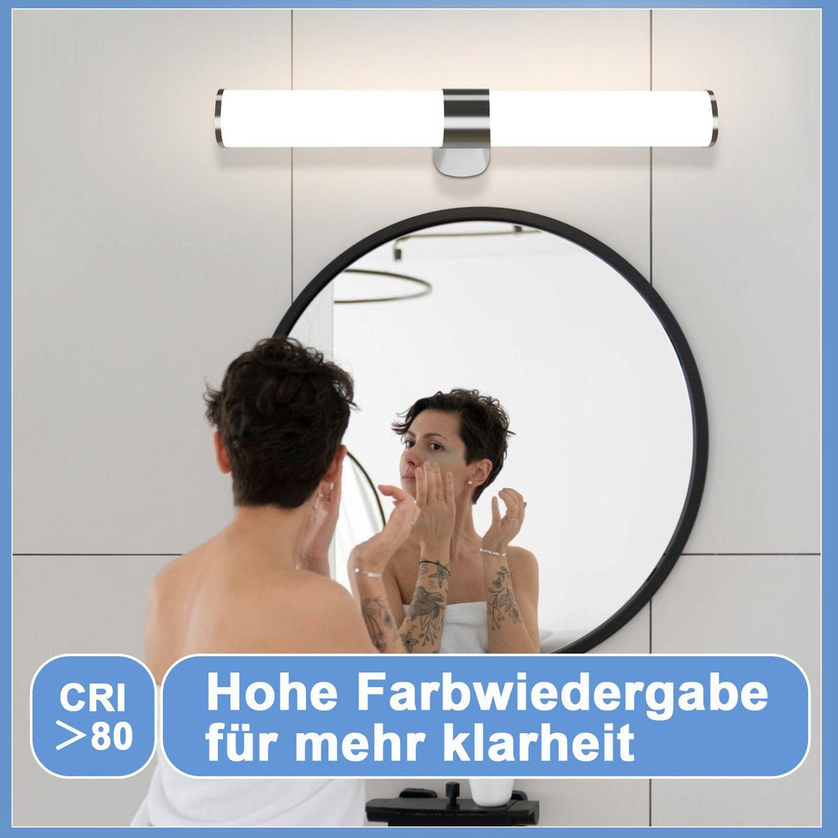 SPIEGELLEUCHTE Kiel 40/6.8/12.8 cm - Chromfarben, Kunststoff (40/6.8/12.8cm) - Nettlife