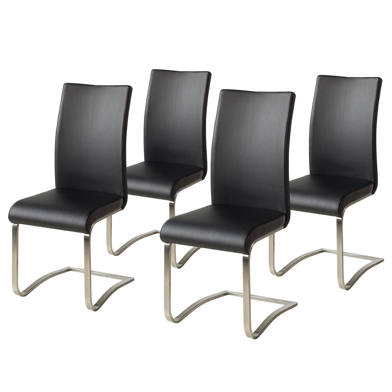 FREISCHWINGER - Edelstahlfarben/Schwarz, Kunststoff/Metall (43/103/52cm) - home24