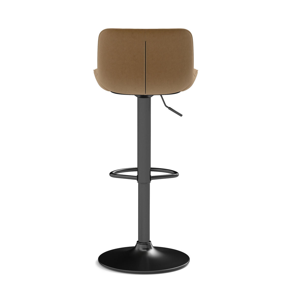BARHOCKER 4er-Set Braun aus Samt drehbar & höhenverstellbar - Braun, Metall (47/86/46cm) - PANGIVO