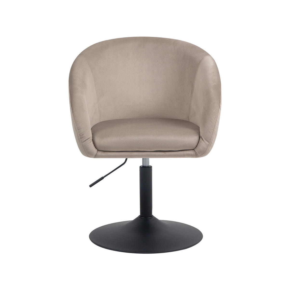 LOUNGESESSEL JAMAIKA mit Armlehnen Samt - Taupe, Textil (59/95/59cm) - SVITA