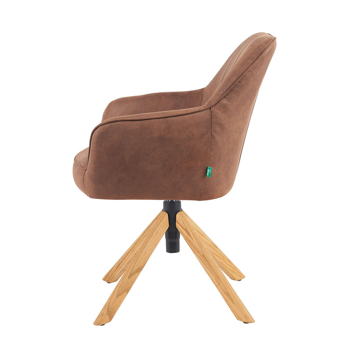 BÜROSTUHL Mika-Jaro - Honigeiche/Braun, Eichenholz/Holz (60/88/65cm) - DUBI Möbel