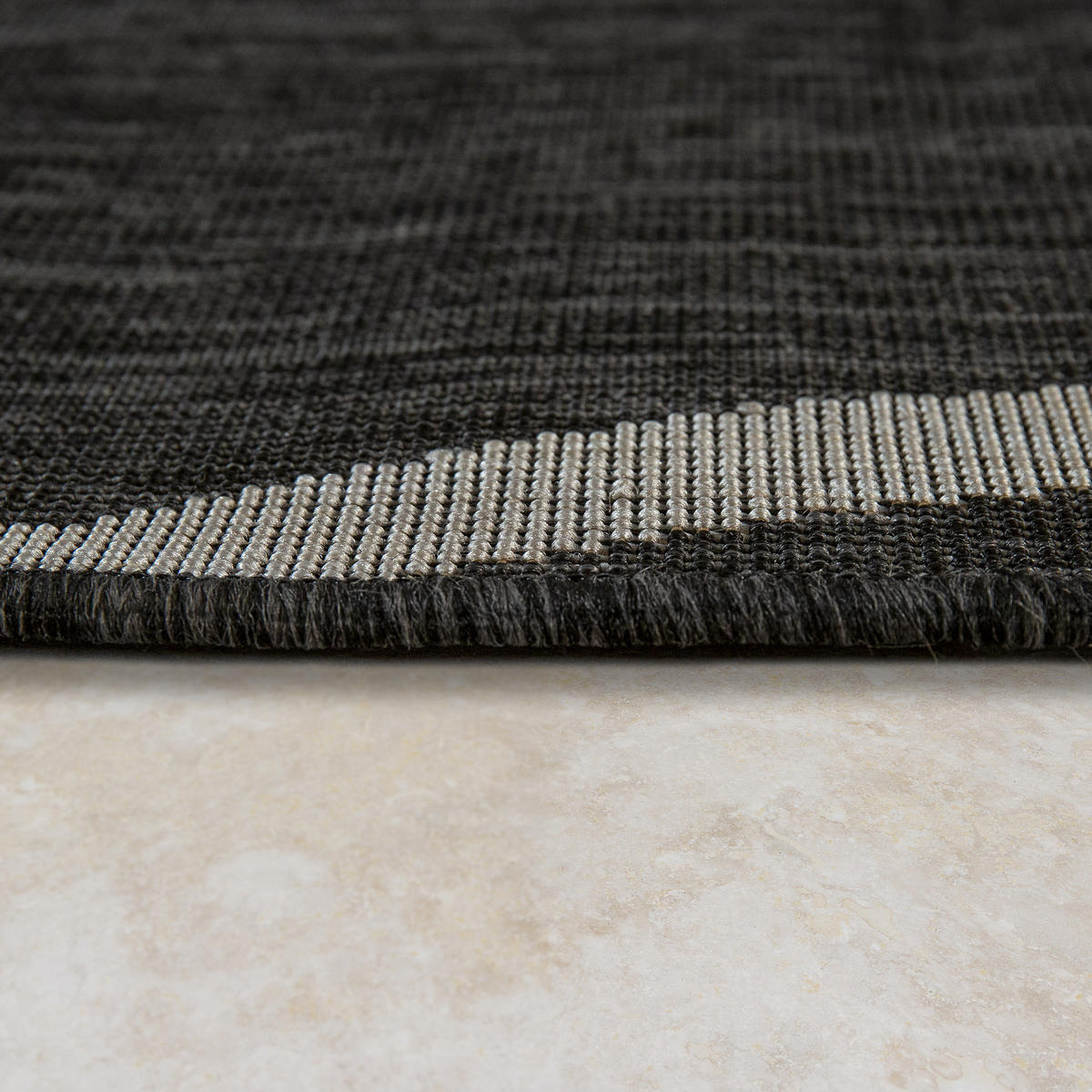 OUTDOORTEPPICH 60/100 cm Coco 208 - Schwarz, Textil (60/100cm) - Paco Home