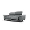 RELAXSOFA FIERO 3-Sitzer mit 1 Relaxfunktion, grau - Schwarz/Grau, Holzwerkstoff/Textil (212/82/103cm) - Courtois Laville