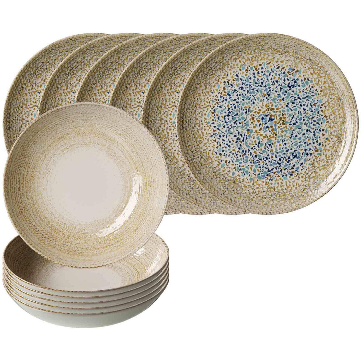 TAFELSERVICE Rimini beige 12er Set - Beige, Keramik (1/1/1cm) - Ritzenhoff Breker