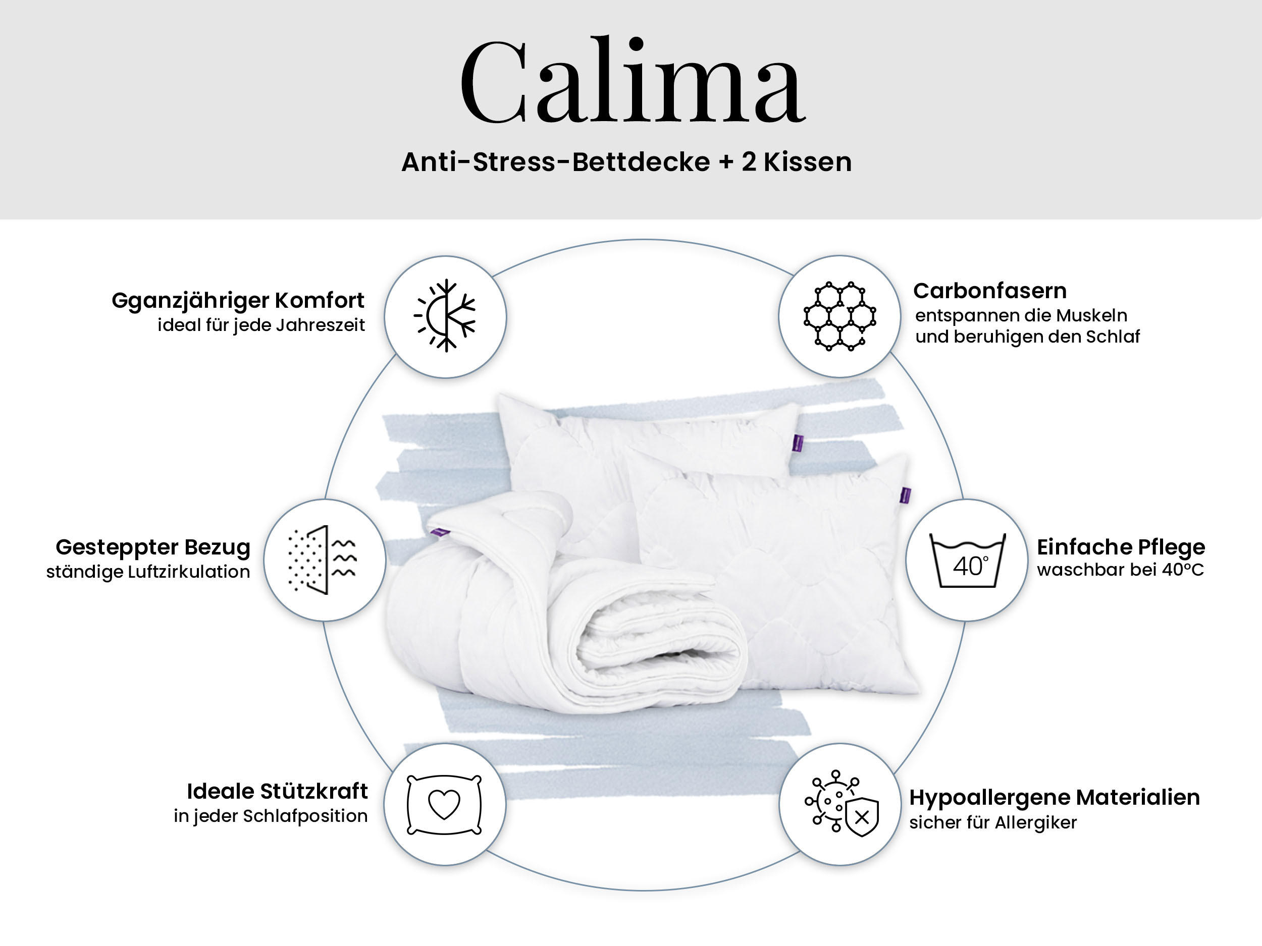 Thumbnail - MKS Ganzjahresbettdecke, Weiß, Textil, Rechteckig, 160x200 cm, Schlaftextilien, Bettdecken, 4 Jahreszeiten Bettdecken