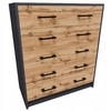 SCHUHSCHRANK 5S Anthrazit-Wotan Eiche 74/35/85 cm 5 ausklappbare Schuhablagen - Anthrazit/Eiche Wotan, Holzwerkstoff (74/85/35cm) - Matkam Möbel