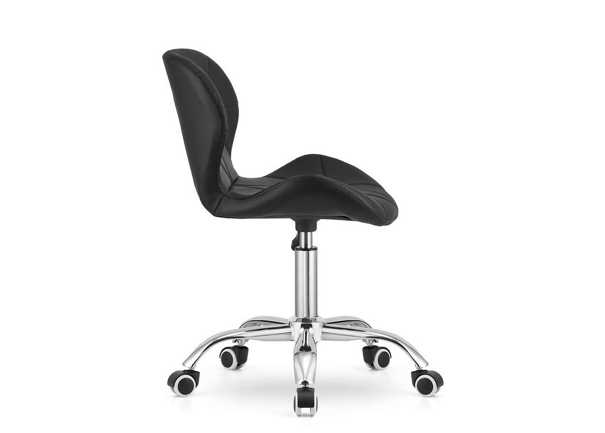 BÜROSTUHL Avola, schwarz - Schwarz, Leder (47.5/84.5/55.5cm)