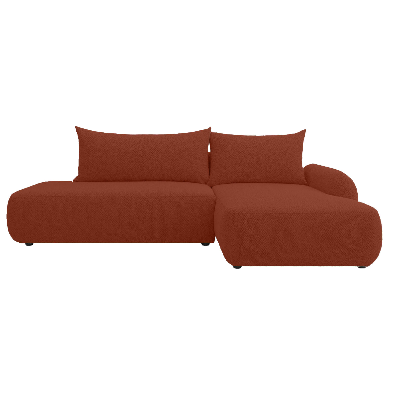 ECKSOFA Munduk I mit Schlaffunktion, Dunkelorange - Dunkelorange, Textil (302/184cm) - Fedve