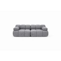 COUCH, 2-Sitzer Modular, Bouclé-Stoff Abriamo, Dunkelgrau, Selia - Dunkelgrau, Holz (190/70/95cm) - Kaiser Möbel