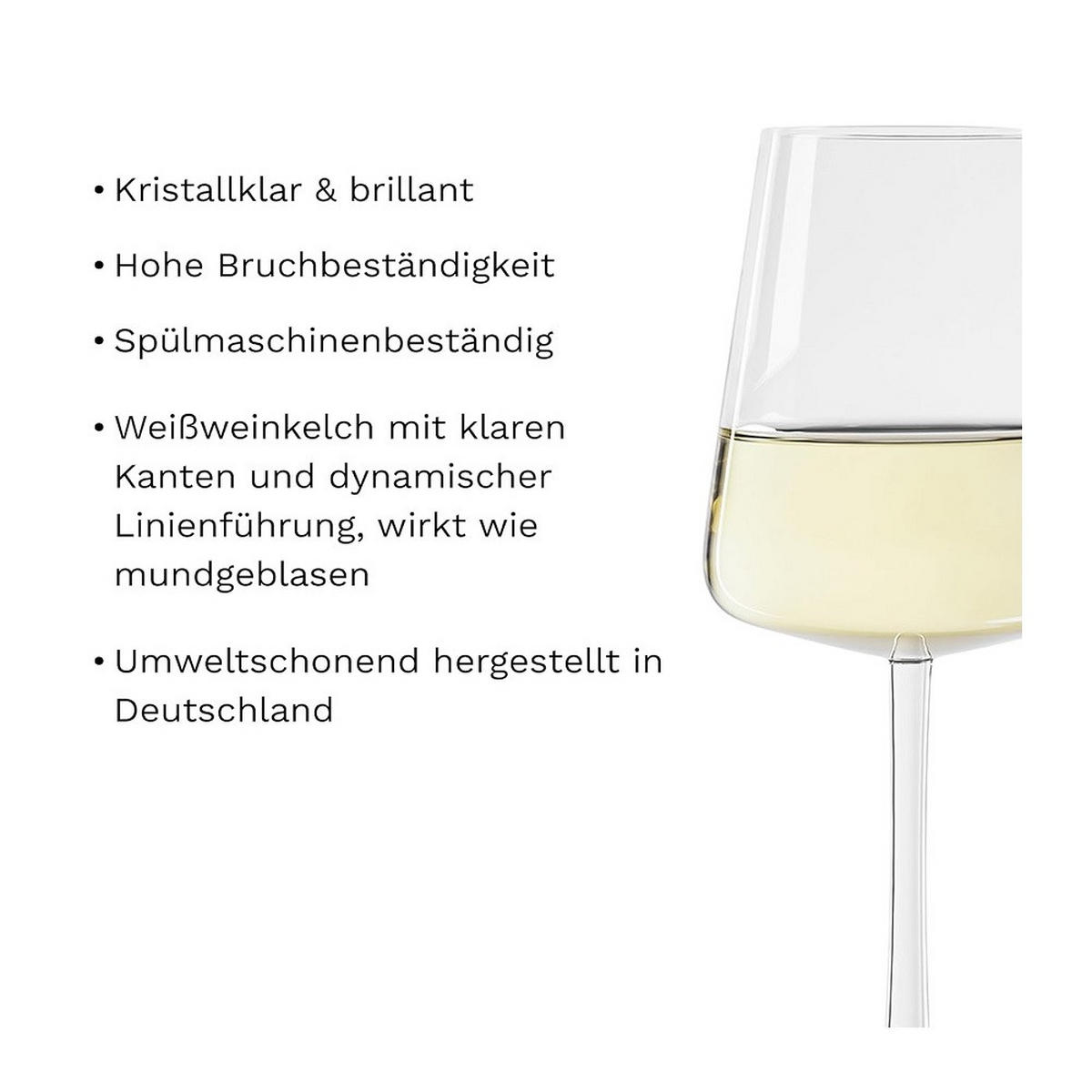 WEISSWEINKELCH Power 2er Set - Transparent, Glas (0.4L) - Stölzle