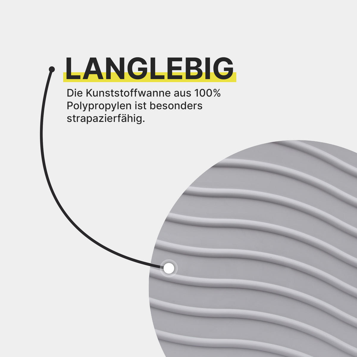 SCHUHABTROPFSCHALE mit hohem Rand (50x38x2,5cm) Hellgrau - Hellgrau, Kunststoff (38/50cm) - Bestlivings