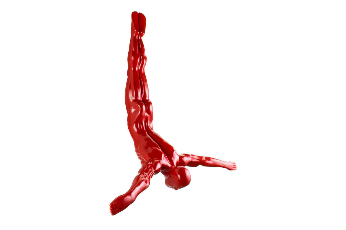 SKULPTUR Rot 53/56 cm - Rot, Stein (1.75/56/24cm) - KUNSTLOFT