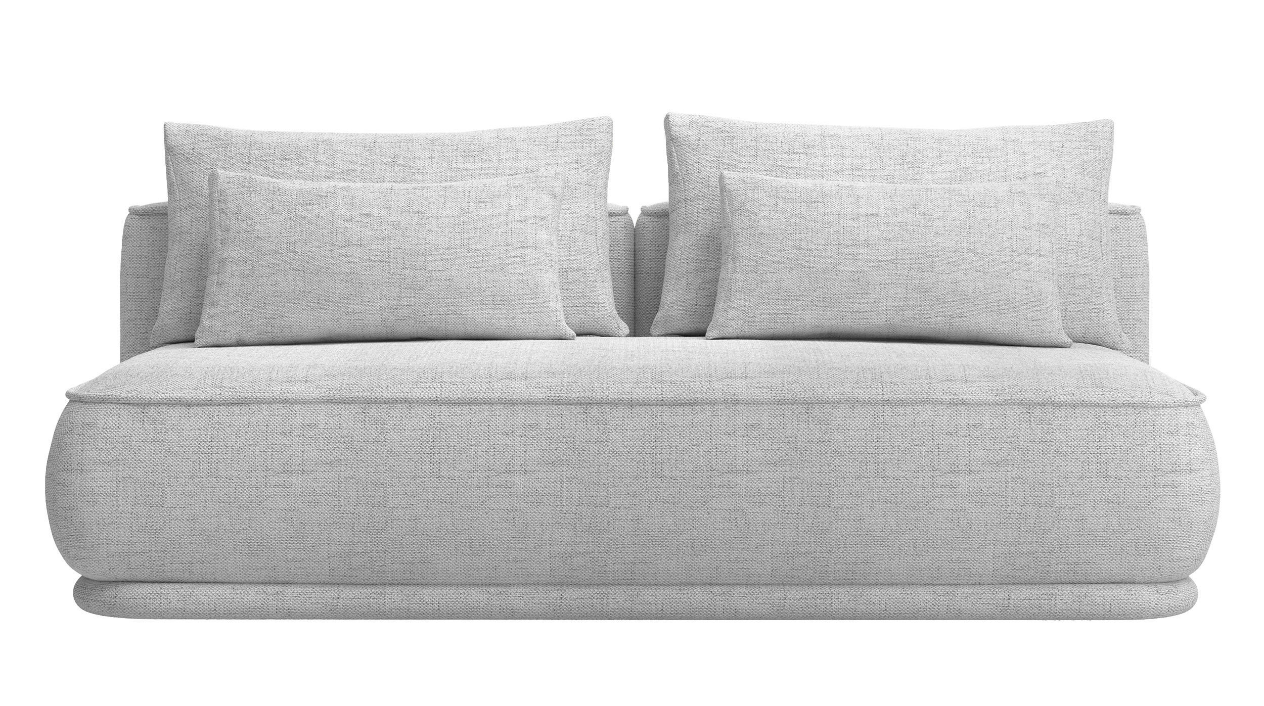 SCHLAFSOFA Leanno Grau Chenille 210 cm - Schwarz/Grau, Kunststoff/Textil (210/74/115cm) - Selsey