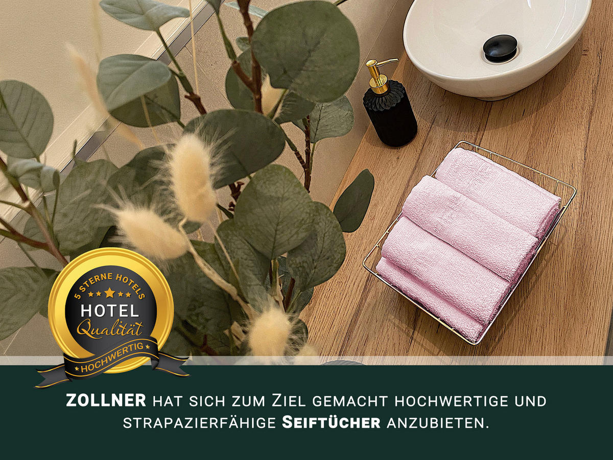 SEIFTÜCHER, 10er-Set, 30x30 cm, 70% Baumwolle, 30% Polyester, Rosa - Rosa, Textil (30/30cm) - Zollner