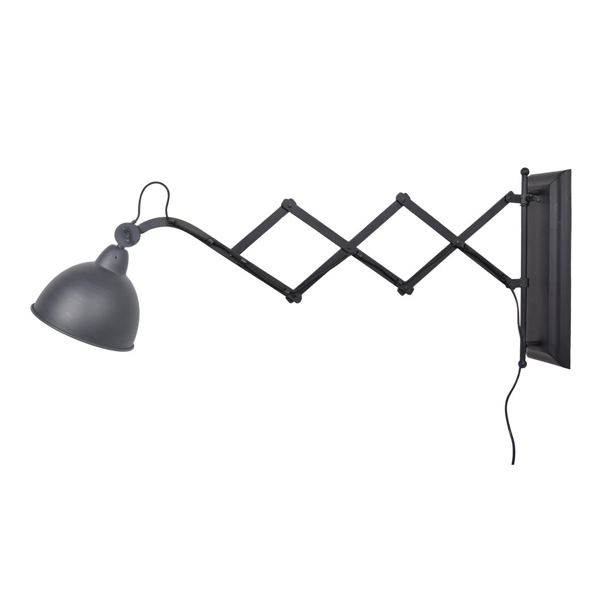 WANDLAMPE Harmonica - Schwarz, Metall (70/40/20cm) - Urban Interiors
