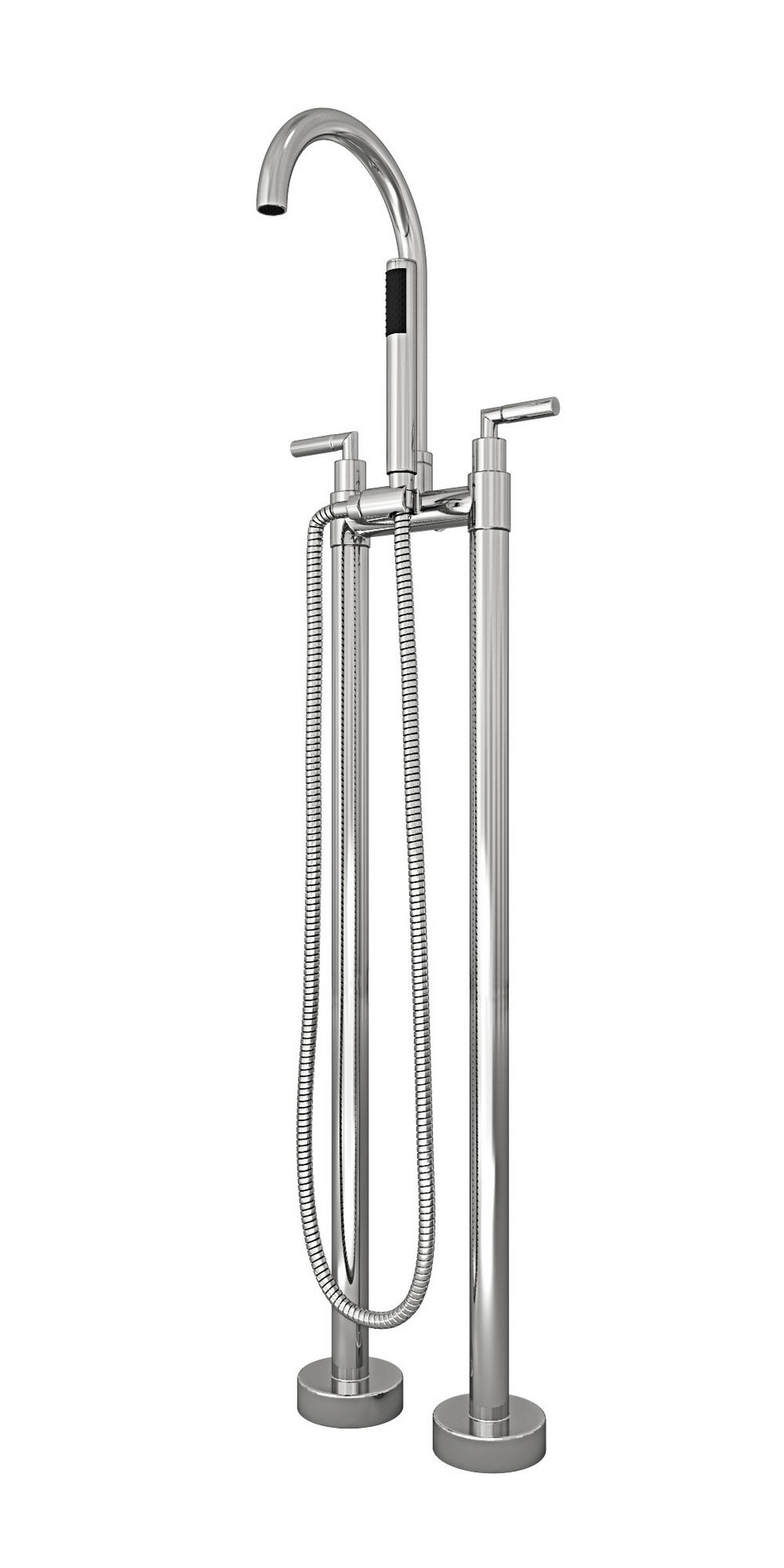 BADEWANNE freistehend F08 Armatur AF03 - Weiß, Glas/Kunststoff (80/58/170cm) - AcquaVapore by Sandra Jentho