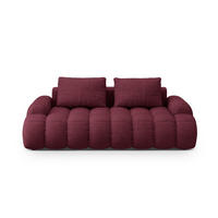 SOFA Linz aus strukturiertem Stoff burgundfarben 3 Sitzplätze - Bordeaux, Textil (100/84/200cm) - Cosmopolitan Design