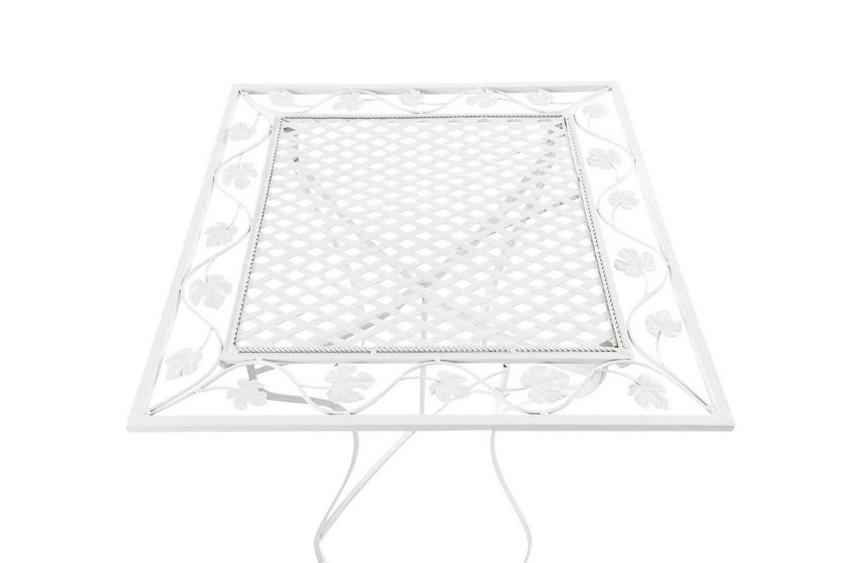 GARTENTISCH Asiri weiß - Weiß, Metall (72/60/60cm) - TPFGarden