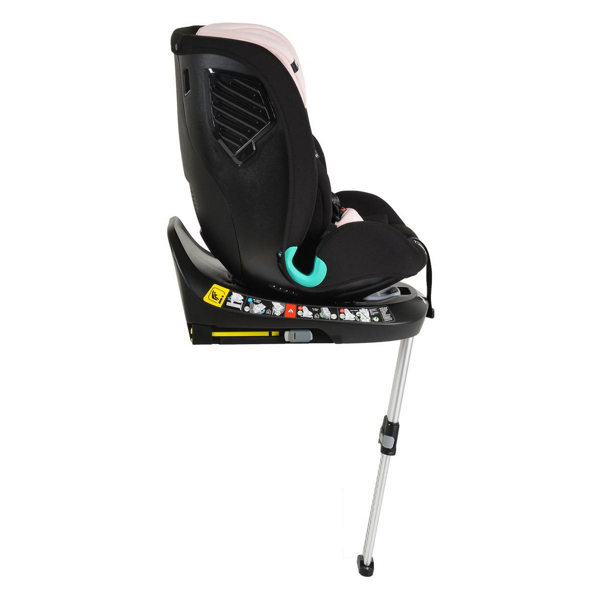 KINDERSITZ i-Protect i-Size rosa (40-150cm) Gruppe 0+/1/2/3 Stützfuß Isofix - Rosa, Kunststoff (45/60/53cm) - Cangaroo