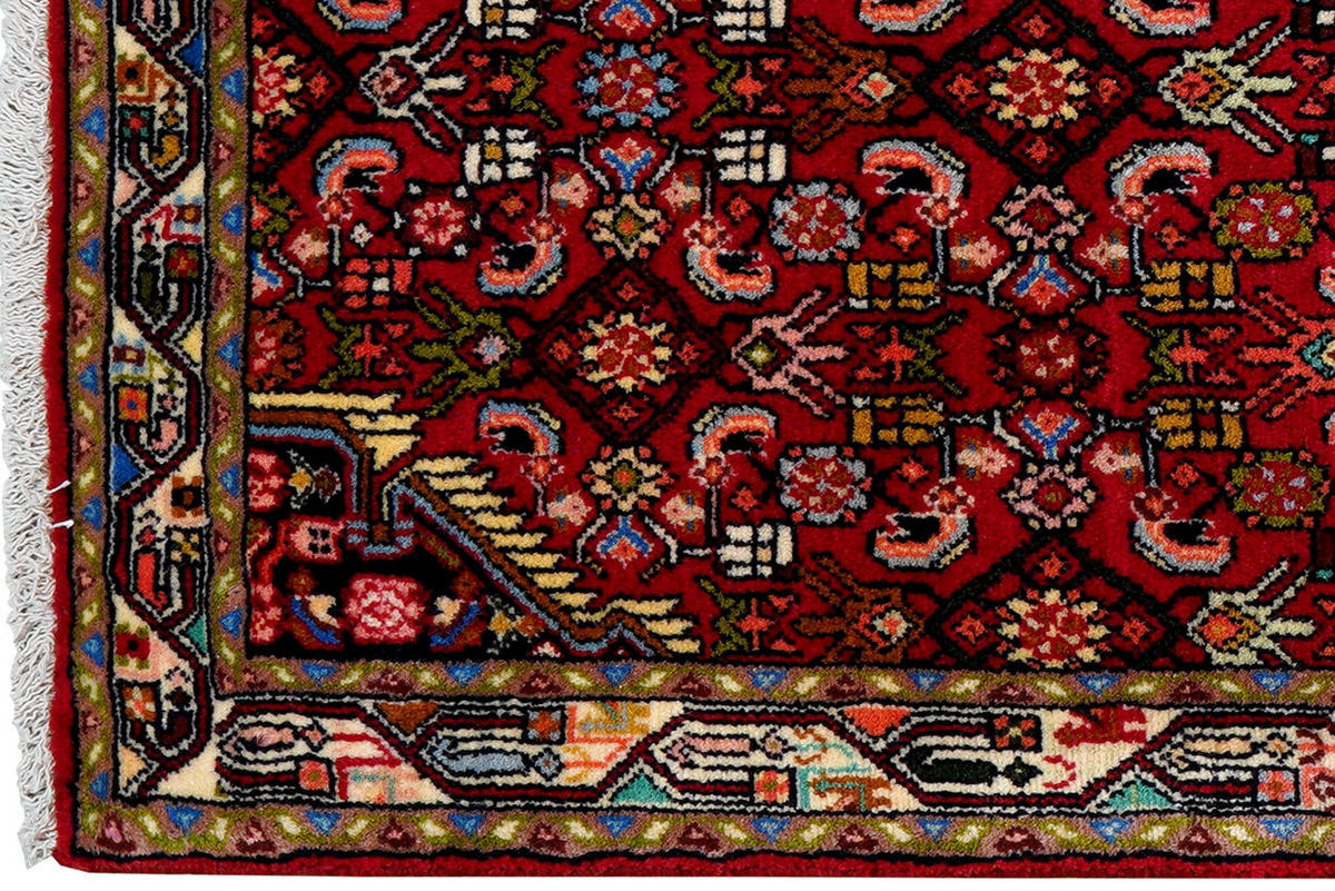 TEPPICH Assadabad Rot 204/79 cm Schurwolle - Rot, Textil (79/204cm) - Looma