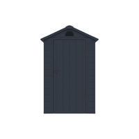 SCHREBERGARTENHAUS - 120 cm x 92 cm - Harz - Anthrazitgrau - CESIO - Anthrazit, Kunststoff (120/168/92cm) - Vente-Unique