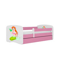 KINDERBETT Meerjungfrau mit Schublade und Matratze 140/70 - Rosa, Holzwerkstoff (70/140cm) - RAUMHIRSCH FURNITURE