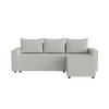 ECKSOFA Goka L mit Schlaffunktion, Grau - Grau, Textil (230/146cm) - Fedve