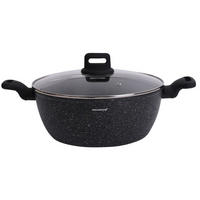 TOPF Schwarz 28/28/11 cm KB7672 - Schwarz, Glas (28cm) - Klausberg 