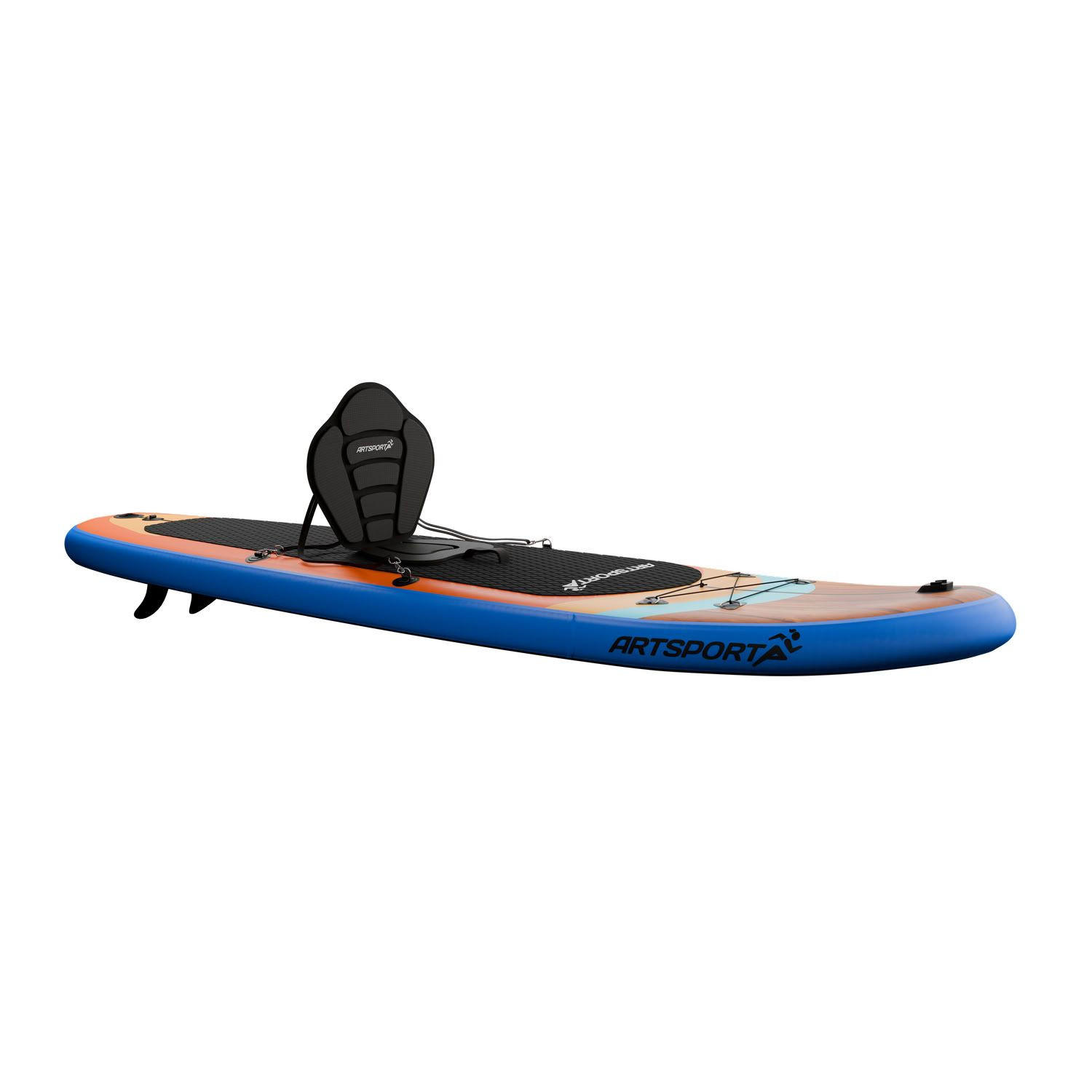STAND UP Paddle Board Beach Rocker aufblasbar mit Kajak-Set - Orange, Kunststoff (320/77/15cm) - Artsport