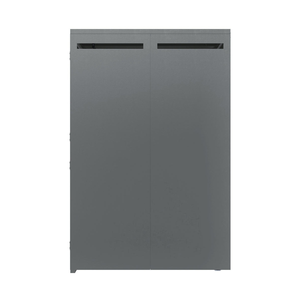 MÜLLTONNENBOX aus Metall in Grau Natur mit Pflanzendach - Grau, Metall (264/125/80cm) - Modfu