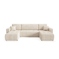ECKSOFA mit Schlaffunktion Cremig - Beige, Textil (315/145cm) - Furnisell