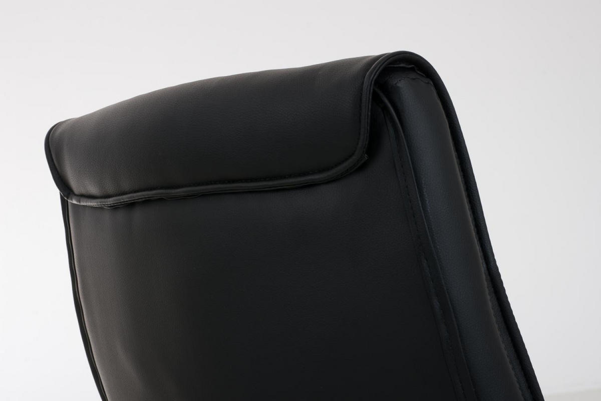 SCHWINGSTUHL Lederlook schwarz - Schwarz, Textil/Metall (49/105/60cm) - CLP