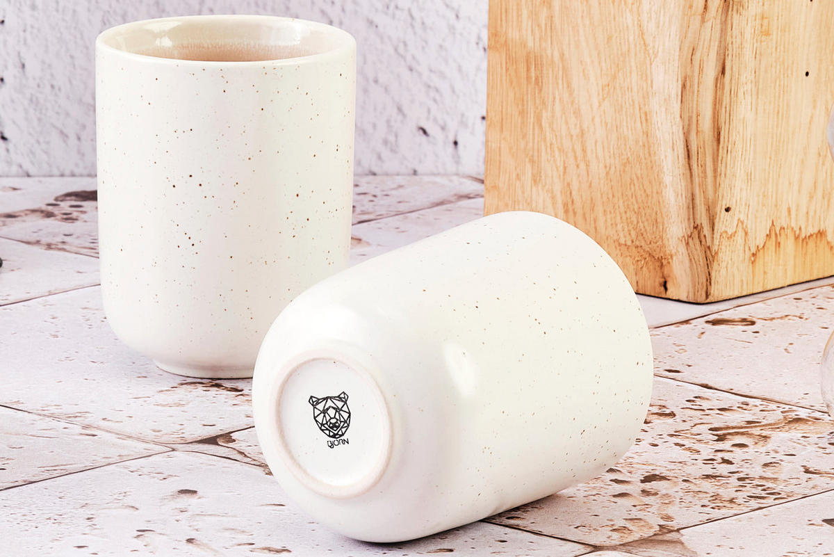 BECHER Oxygen 300ml - 6er-Set -Puderrosa - Pink, Keramik (0.3L) - Björn