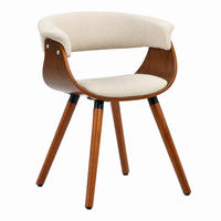 ESSZIMMERSTUHL mit Rückenlehne 62 x 55 x 75 cm Polyester Beige - Beige, Metall (55/75/62cm) - Meubliv