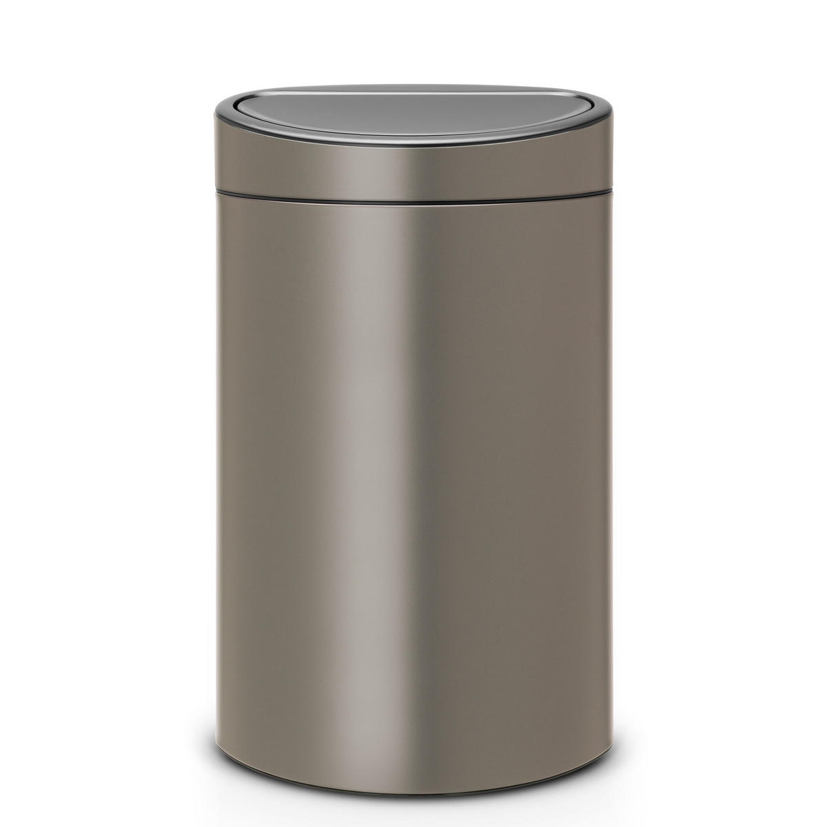 ABFALLBEHÄLTER Touch Bin mit Kunststoffeinsatz, Platinum, 40 L - Anthrazit, Metall (48.3/76.5/32.8cm) - Brabantia
