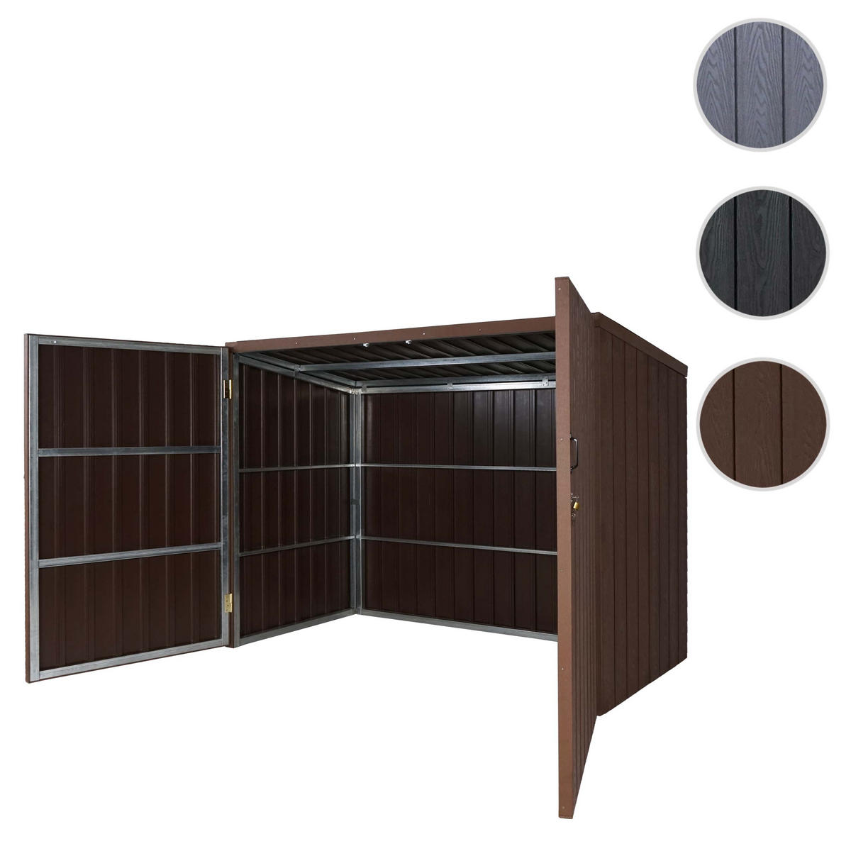 MÜLLTONNENVERKLEIDUNG Braun - Braun, Metall (213/172/112cm) - MCW