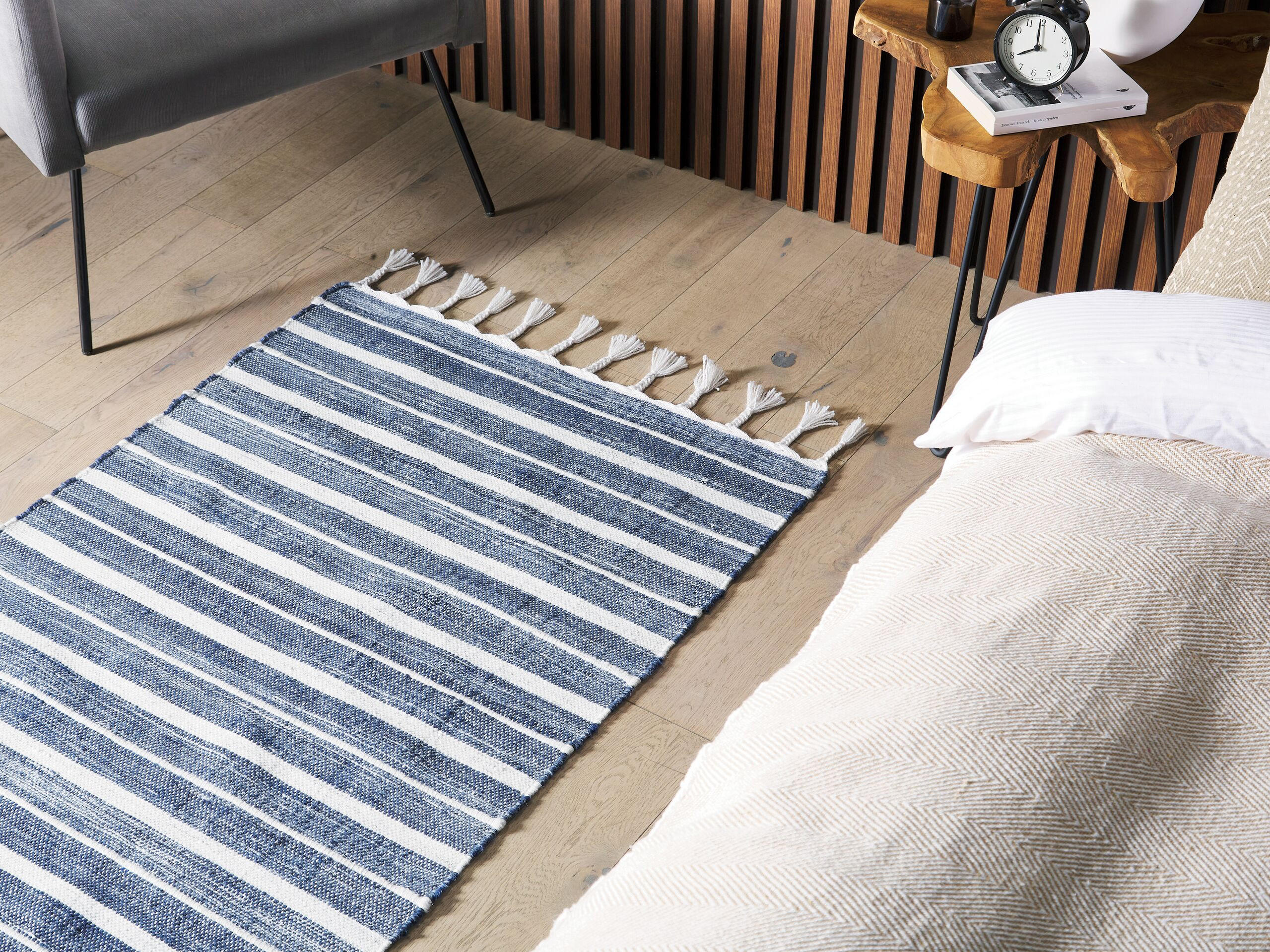 OUTDOOR-TEPPICH Bademli 150/80 cm - Blau, Kunststoff (80/150cm) - Beliani