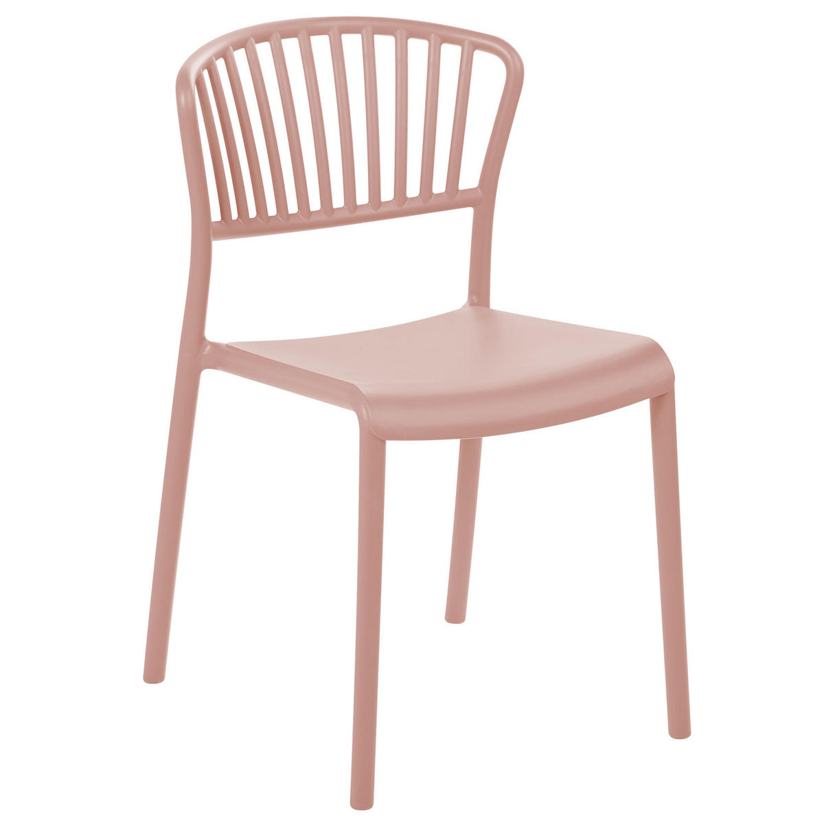 GARTENSTÜHLE 4er-Set Kunststoff rosa Gela - Pink, Kunststoff (45/78/50cm) - Beliani