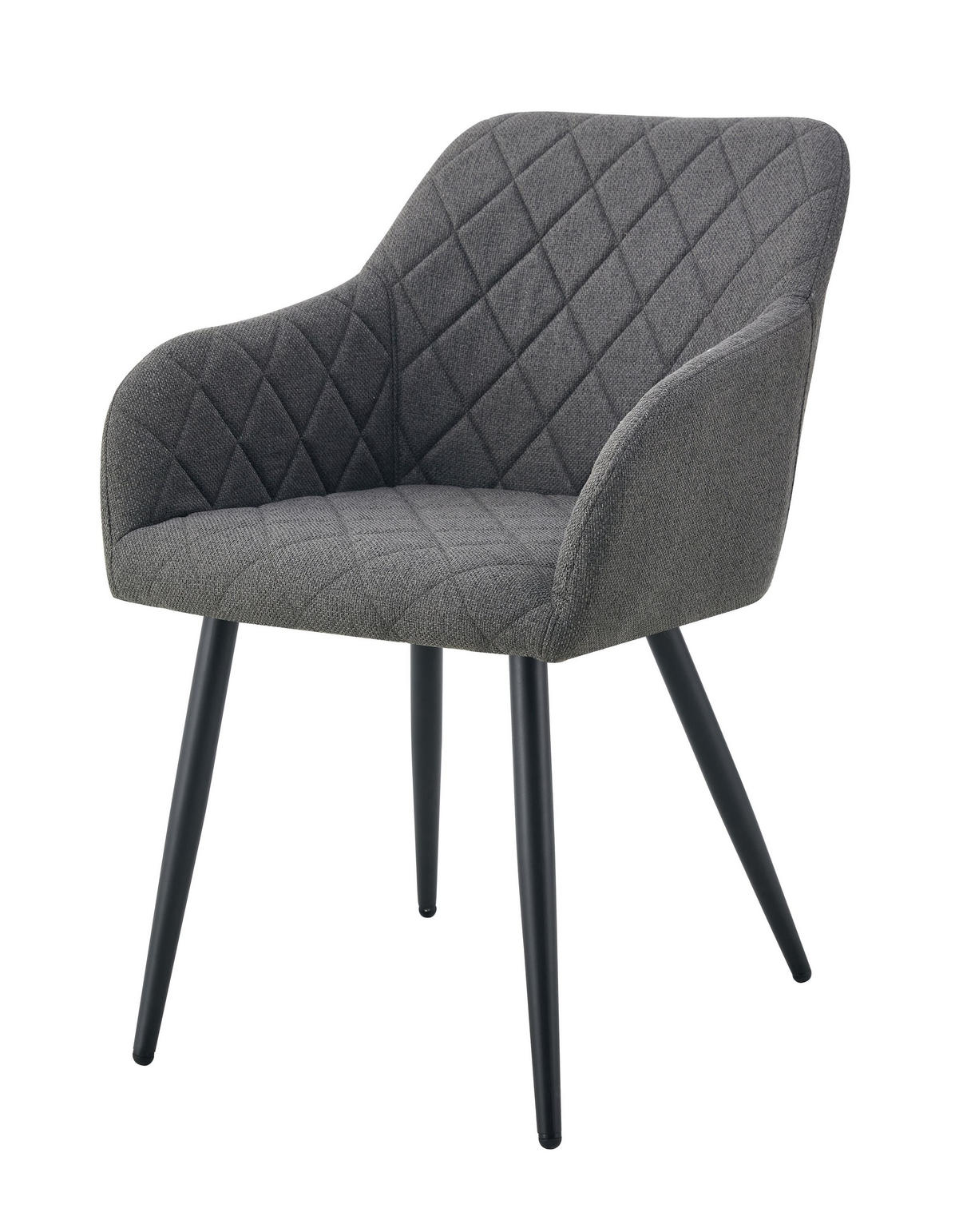 STUHL 2er Set Oslo Stühle in Anthrazit - gemütliches Design - Top Qualität B/H/T: 56x83x60 cm - Anthrazit, Textil (60/83/56cm)