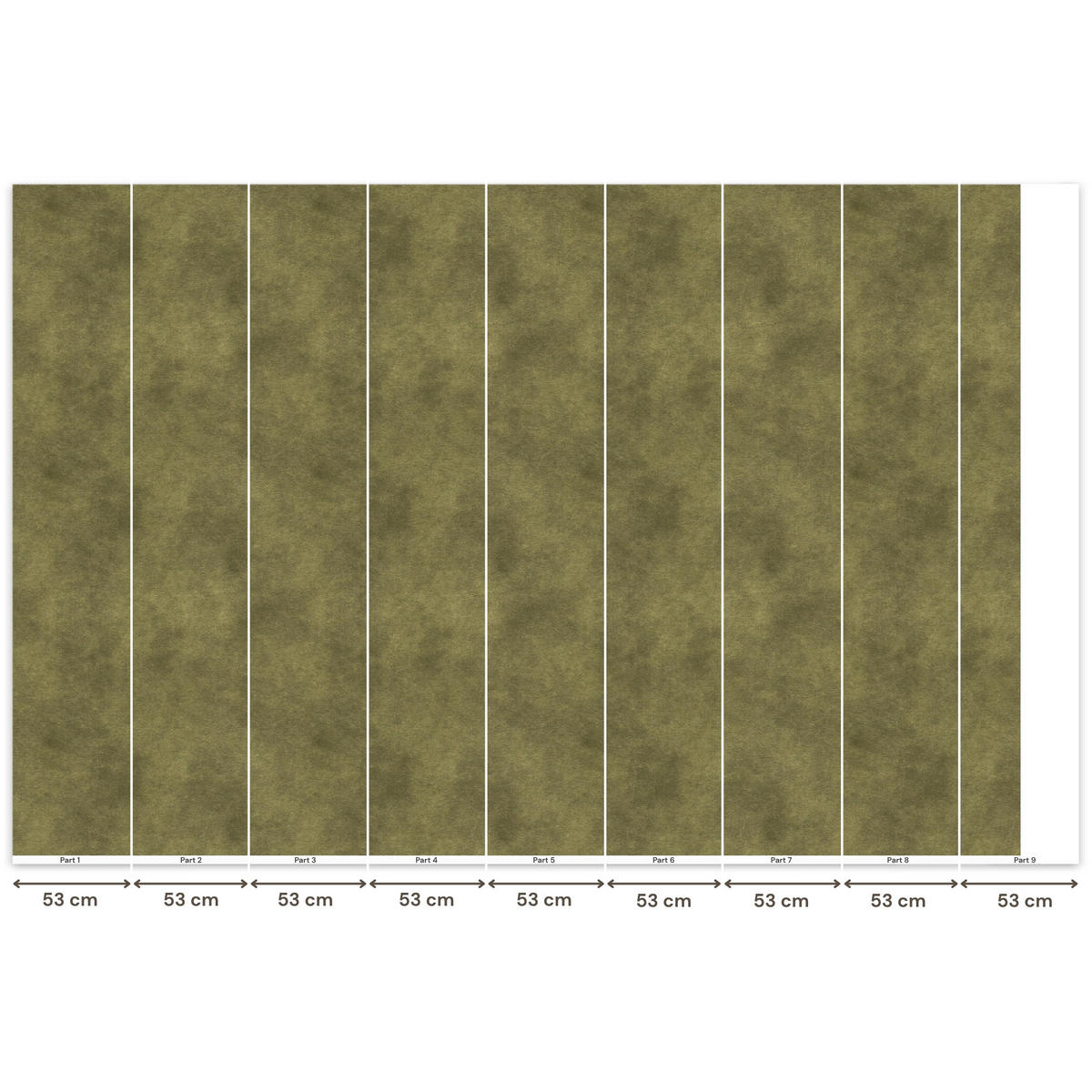 TAPETE - Textur - Abstrakt - Grün - 450x300 cm - Olivgrün, Papier (450/300cm) - OnlyWow