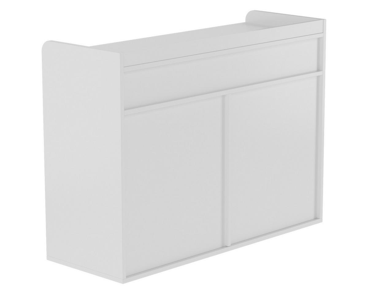 SIDEBOARD in 107/80/40cm - Weiß, Holzwerkstoff/Metall (107/80/40cm) - HOMAVO
